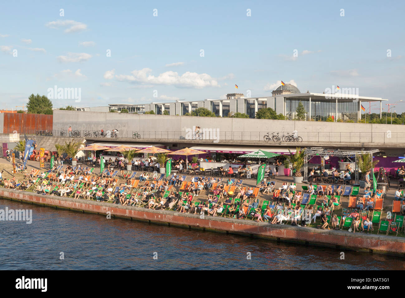 Capital Beach-Strandbar, Berlin, Deutschland Stockfoto