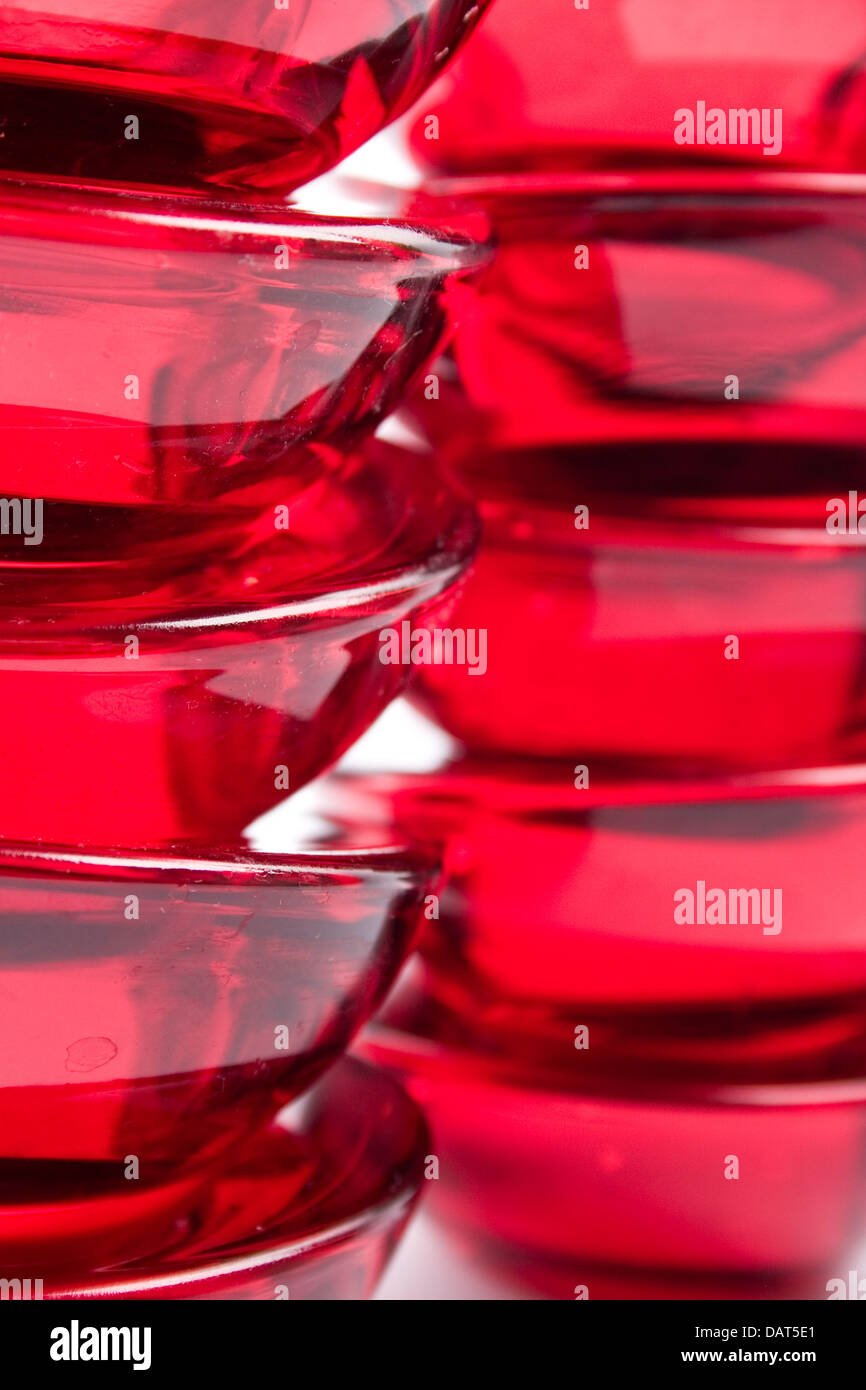 rote Glas-Abstraktion Stockfoto
