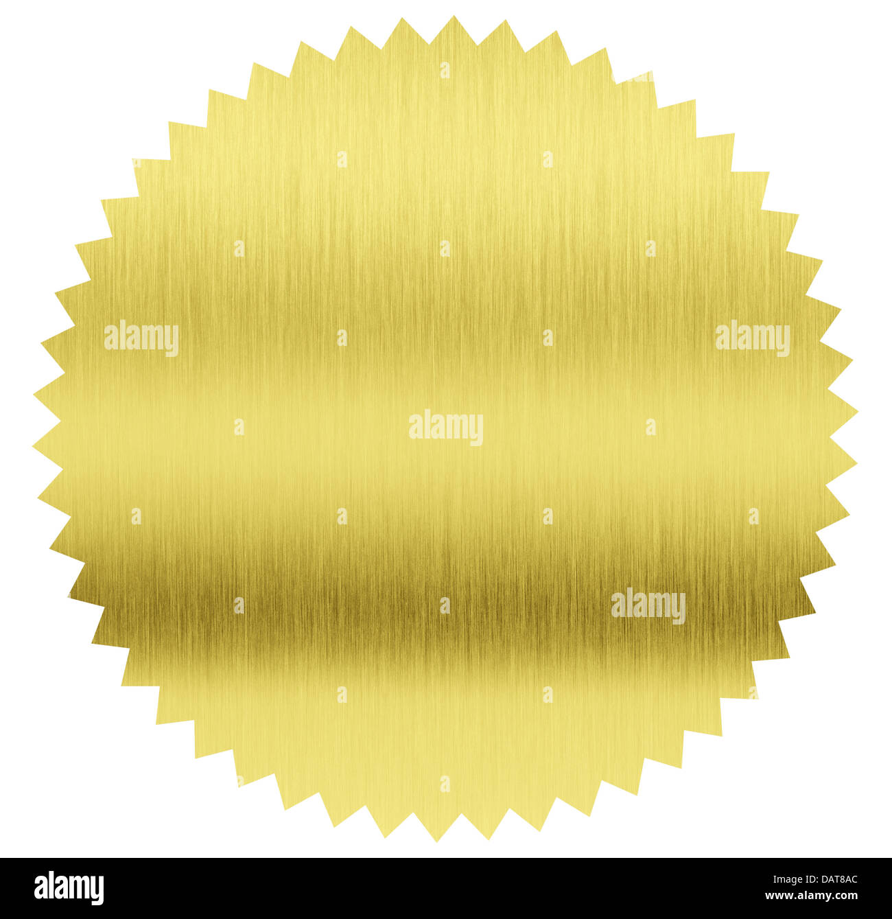 Goldfolie Stempel mit Clipping-Pfad enthalten Stockfoto