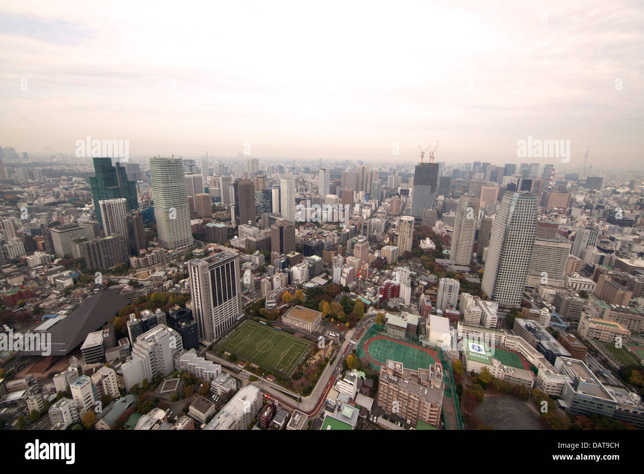 Luftaufnahme von Tokio aus Tokyo Tower Stockfoto