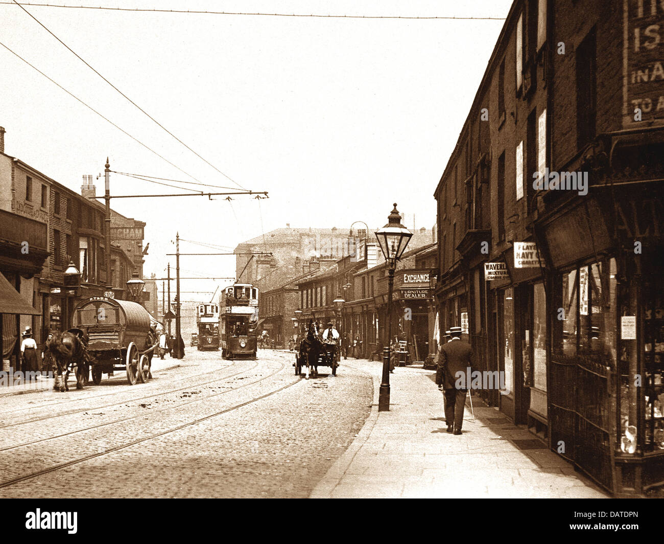 Bradford Manchester Straße 1900 Stockfoto