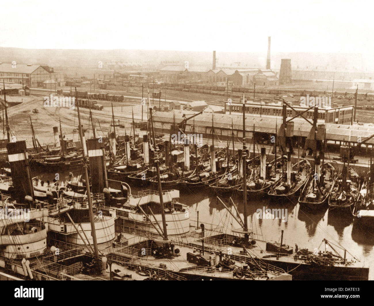 Fleetwood Wyre Dock frühen 1900er Jahren Stockfoto