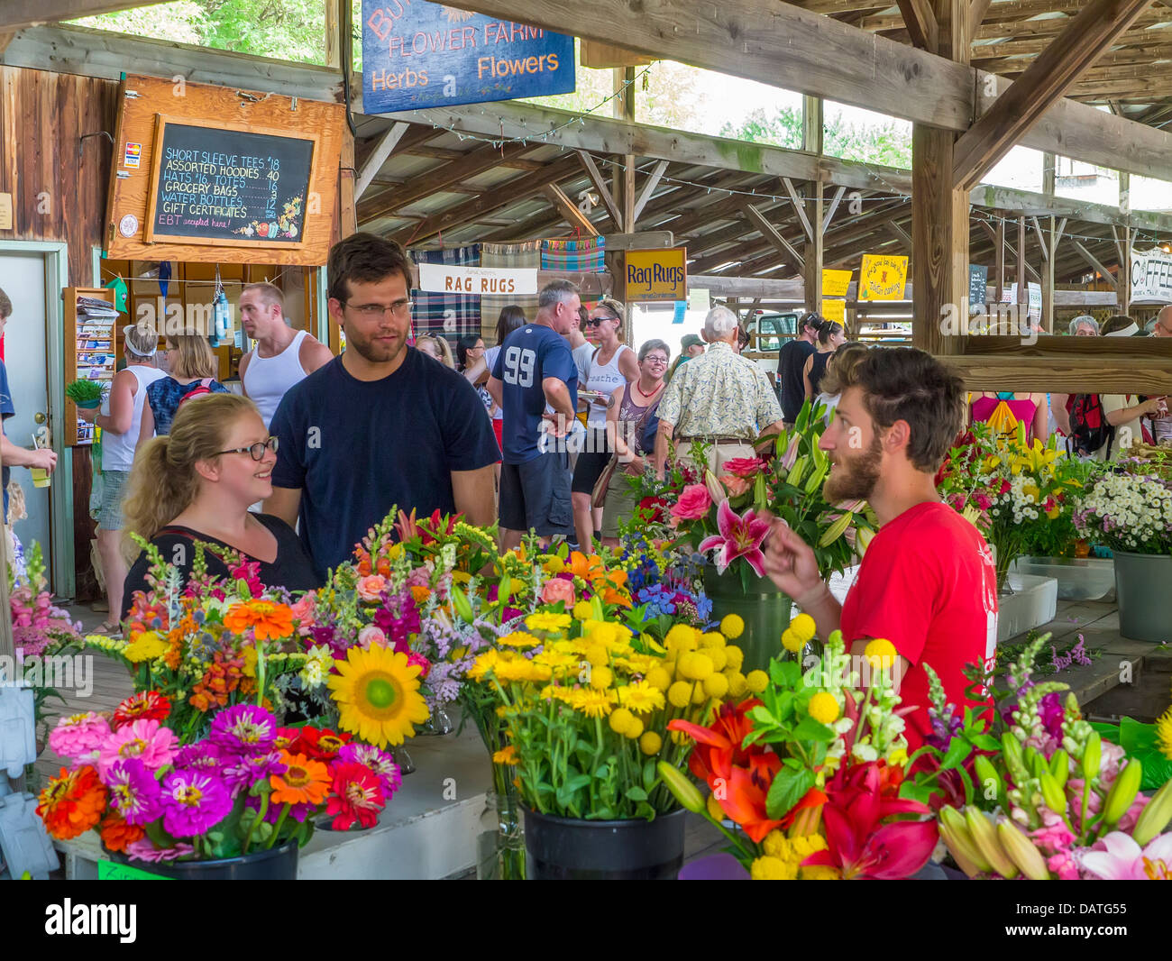 Farmers Market Steamboat Landing in der Region der Finger Lakes in