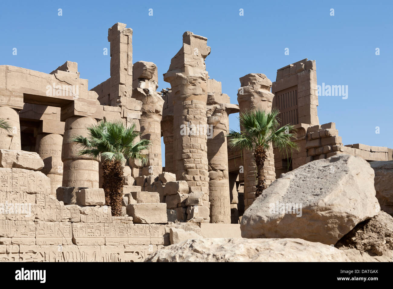Der Tempel des Amun in Karnak, Luxor, Ägypten Stockfoto