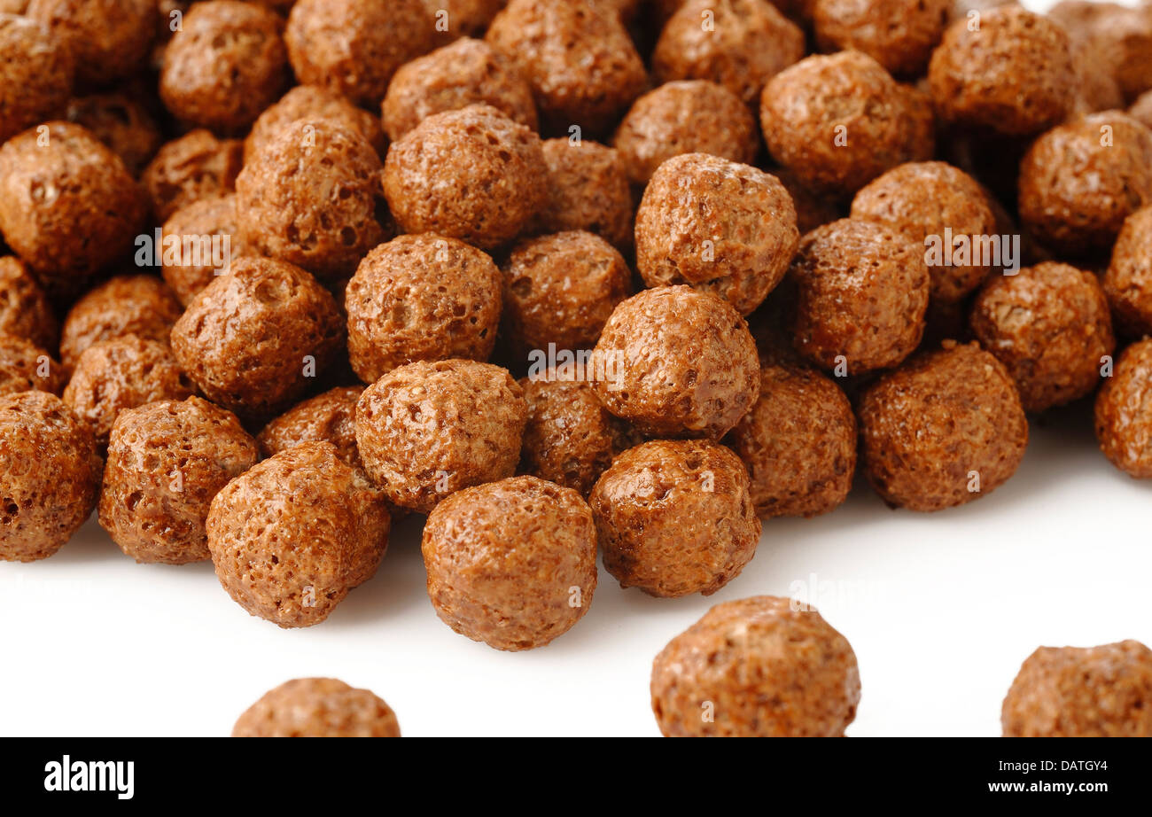 Müsli Schoko-Kugeln Stockfoto