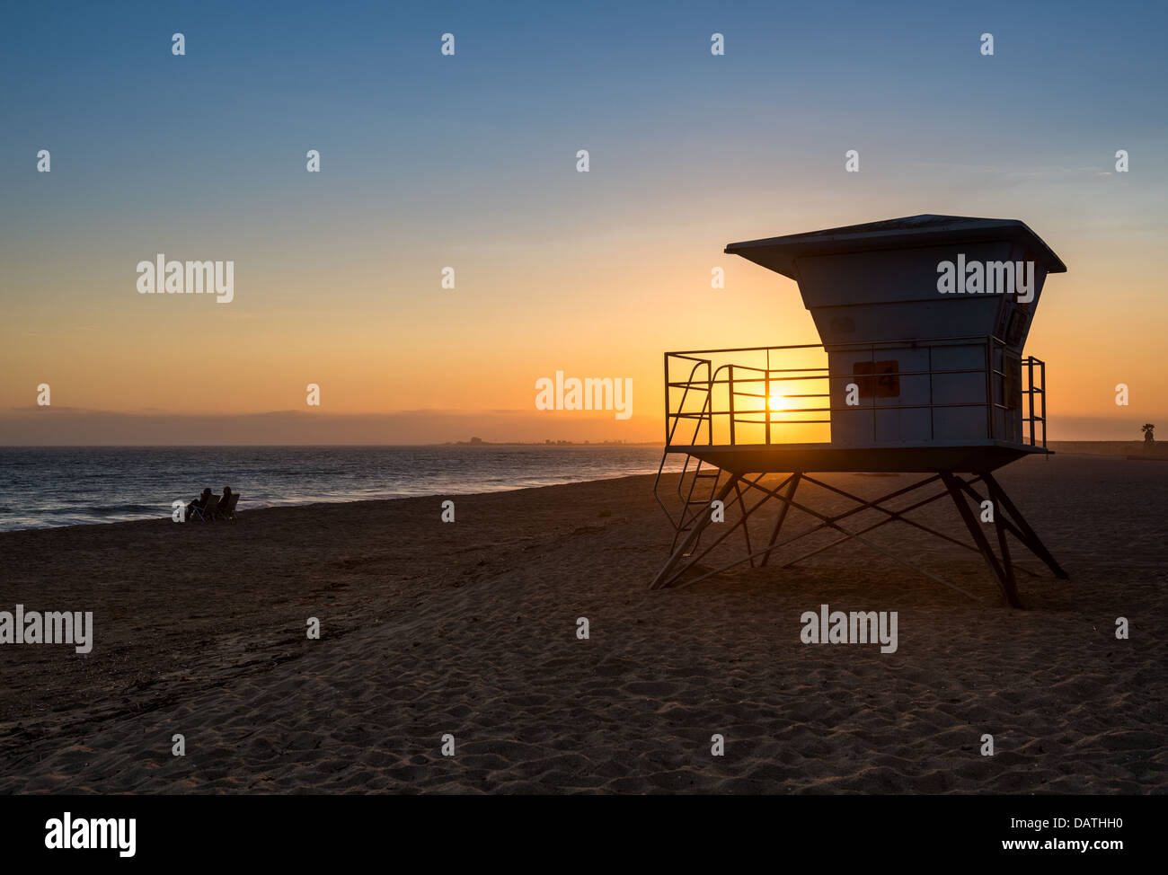 Schöner Sonnenuntergang im Point Mugu State Park in Malibu. Stockfoto