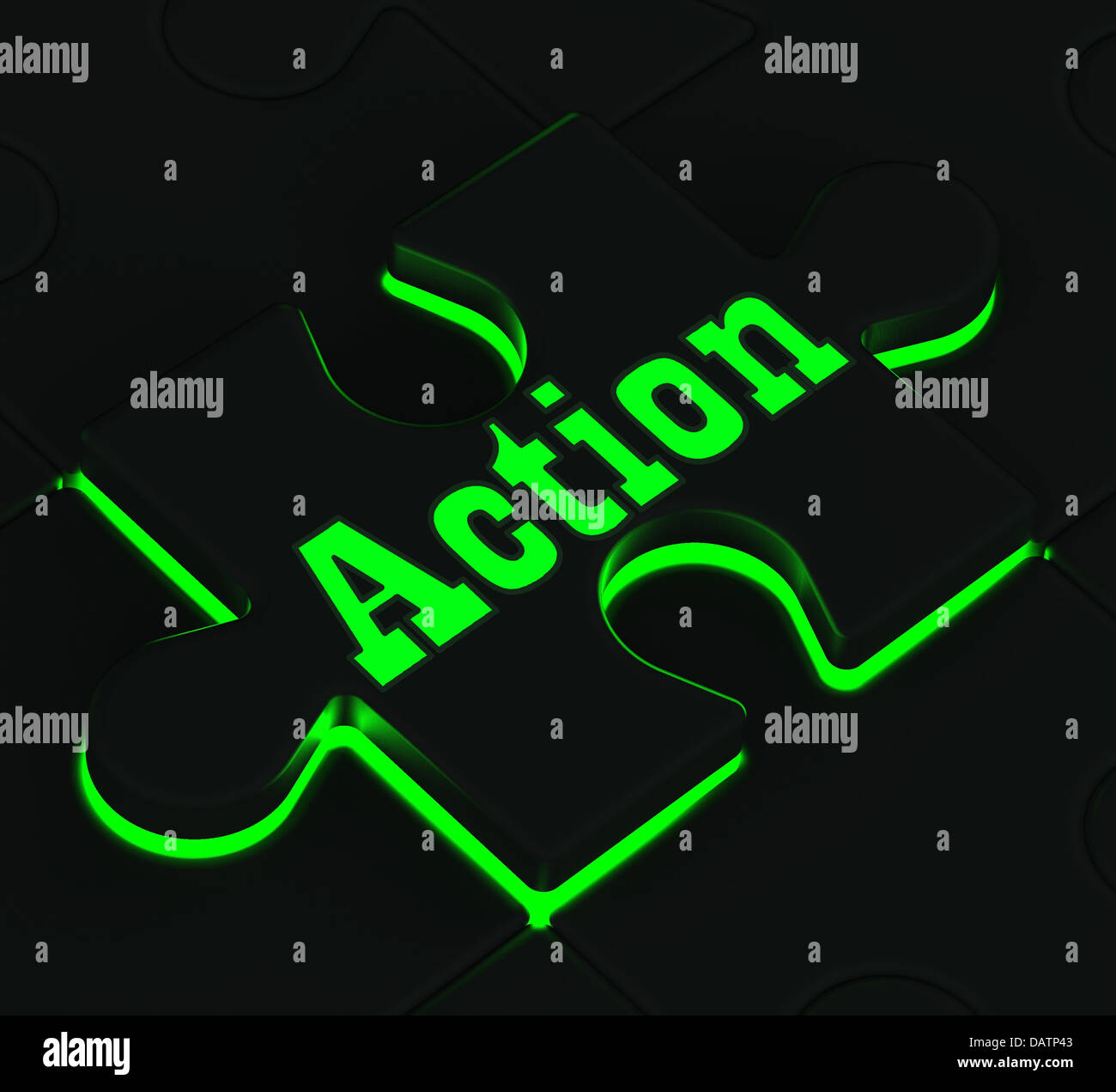 Action Puzzle motiviert und Aktivismus Stockfoto