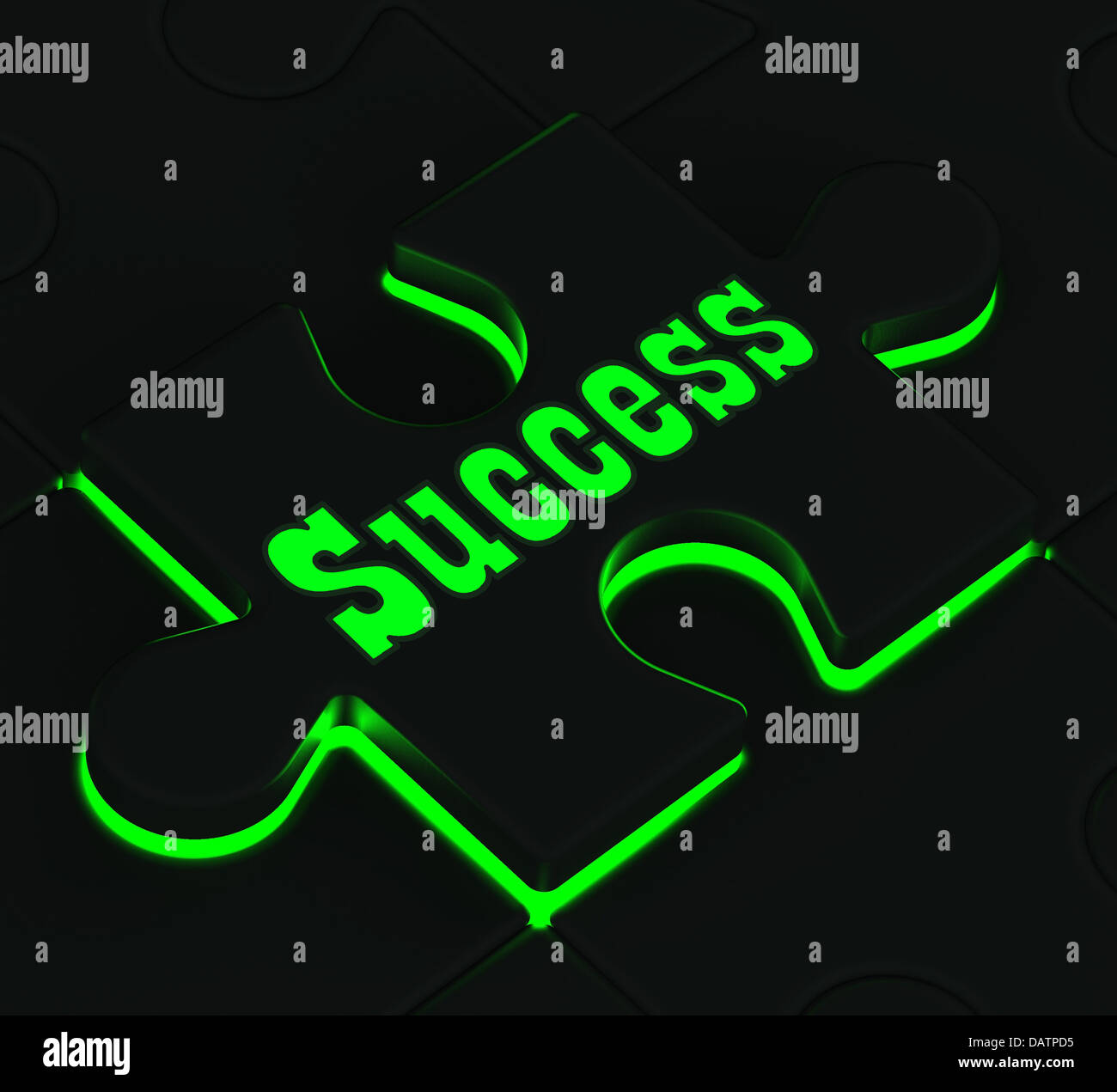 Erfolg Puzzle zeigt Erfolge Stockfoto