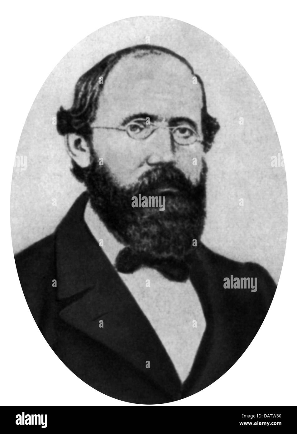Riemann, Georg Friedrich Bernhard, 17.9.1826 - 20.7.1866, deutscher Wissenschaftler (Mathematikwissenschaftler), Porträt, basierend auf zeitgenössischer Darstellung, 19. Jahrhundert, Stockfoto