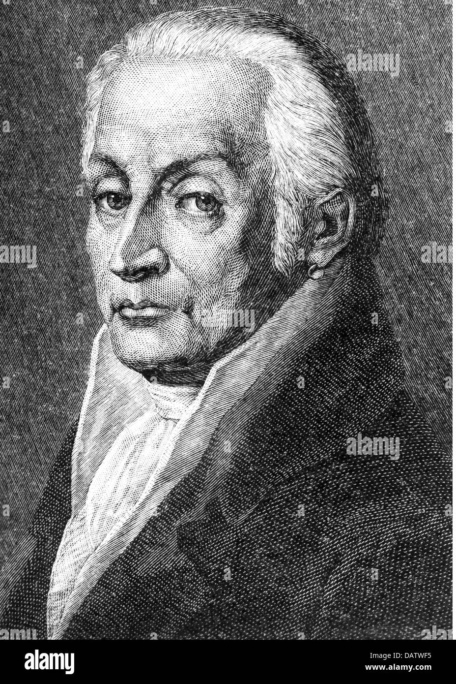 Iffland, August Wilhelm, 19.4.1759 - 22.9.1814, deutscher Schauspieler, Dramatiker, Theaterregisseur, Porträt, Holzgravur, 19. Jahrhundert, Stockfoto