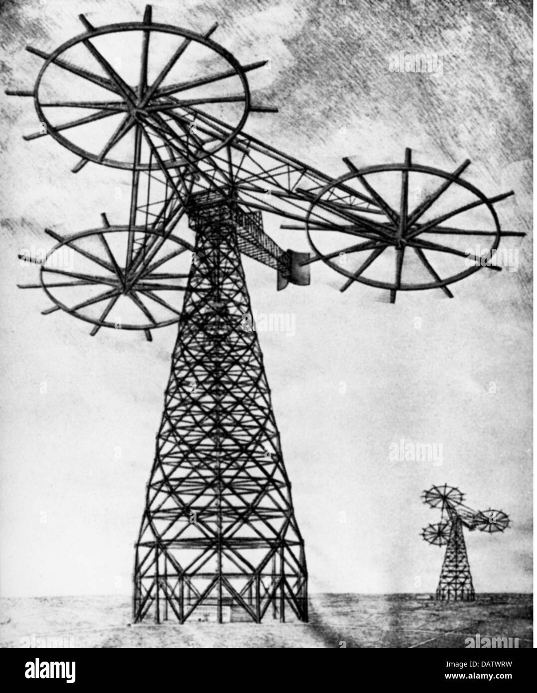Energie, Wind, Windturbinen, entwickelt von Hermann Honnef(1878 - 1961), 1930er Jahre, zusätzliche-Rights-Clearences-not available Stockfoto