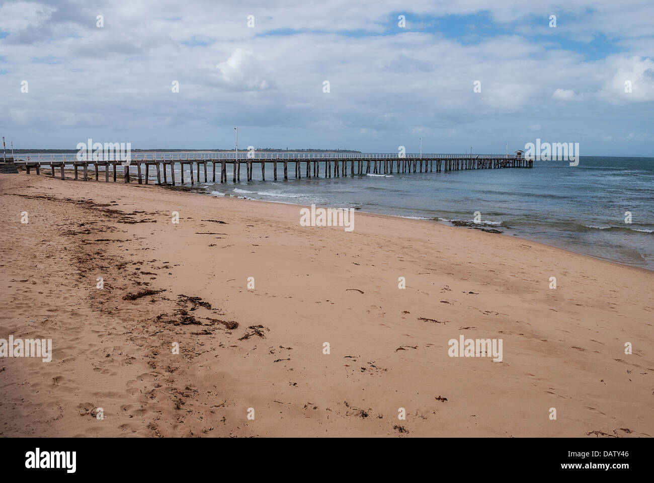 Point Lonsdale Strand auf der Halbinsel Bellarine nahe dem Eingang zum Melbournes Port Phillip Bay. Stockfoto