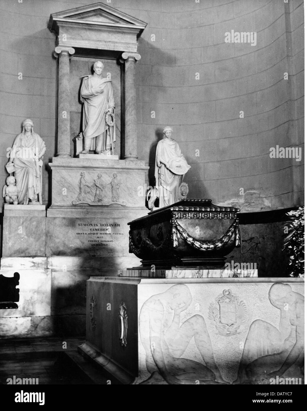 Geographie / Reisen, Venezuela, Caracas, Nationales Pantheon, Innenansicht, Grab von Simon Bolivar, 1950er Jahre, , zusätzliche-Rechte-Clearences-not available Stockfoto
