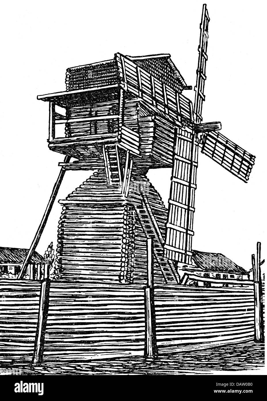 Energie, Wind, russische Windmühle, Koskoschino bei Kholmogory, Holzstich, Grafik, Grafik, Architektur, Gebäude, Gebäude, Technologie, Technik, Technik, Technik, Impuls, Impulse, Antrieb, Kraft, Antrieb, Windenergie, Windenergie, Windenergie, Windenergie, Windenergie, Stromerzeugung, Stromerzeugung, Mühle, Mühlen, Holz, Holz, Russland, historisch, historisch, zusätzliche-Rechte-Clearences-nicht verfügbar Stockfoto
