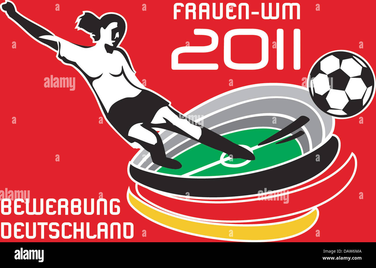 Das Bild zeigt das Logo der deutschen Werbekampagne für die Frauen-Fußball- WM 2011. Das Motto "auf Wiedersehen" folgt dem verwendet, bei der Männer WM  2006 "Zeit zu Gast bei Freunden". Deutschlands Anwendung Campagne