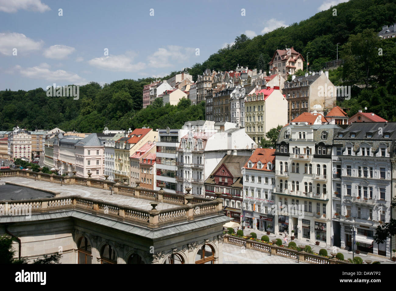 Neo-Renaissance Mühlenkolonnade (Mlýnská Kolonáda), Karlovy Vary, Tschechische Republik Stockfoto