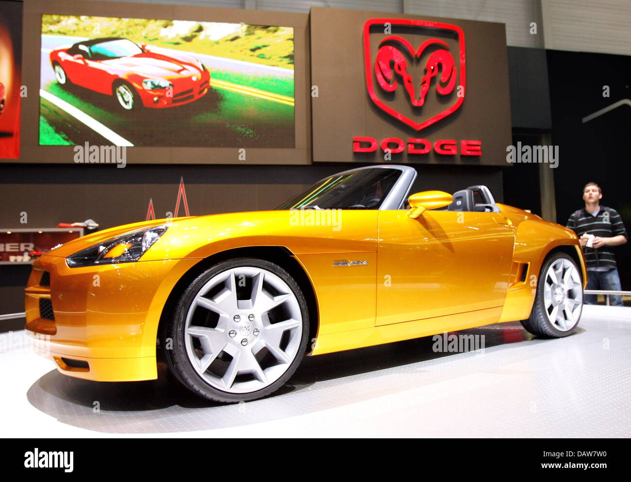 Ein Concept Car Dodge Demon ist auf dem Display auf der 77. Automobilsalon in Genf, Schweiz, Mittwoch, 7. März 2007. Der 77. Internationalen Genfer Motor Show läuft vom 08 März bis 18. März 2007. Foto: Bernd Weissbrod Stockfoto