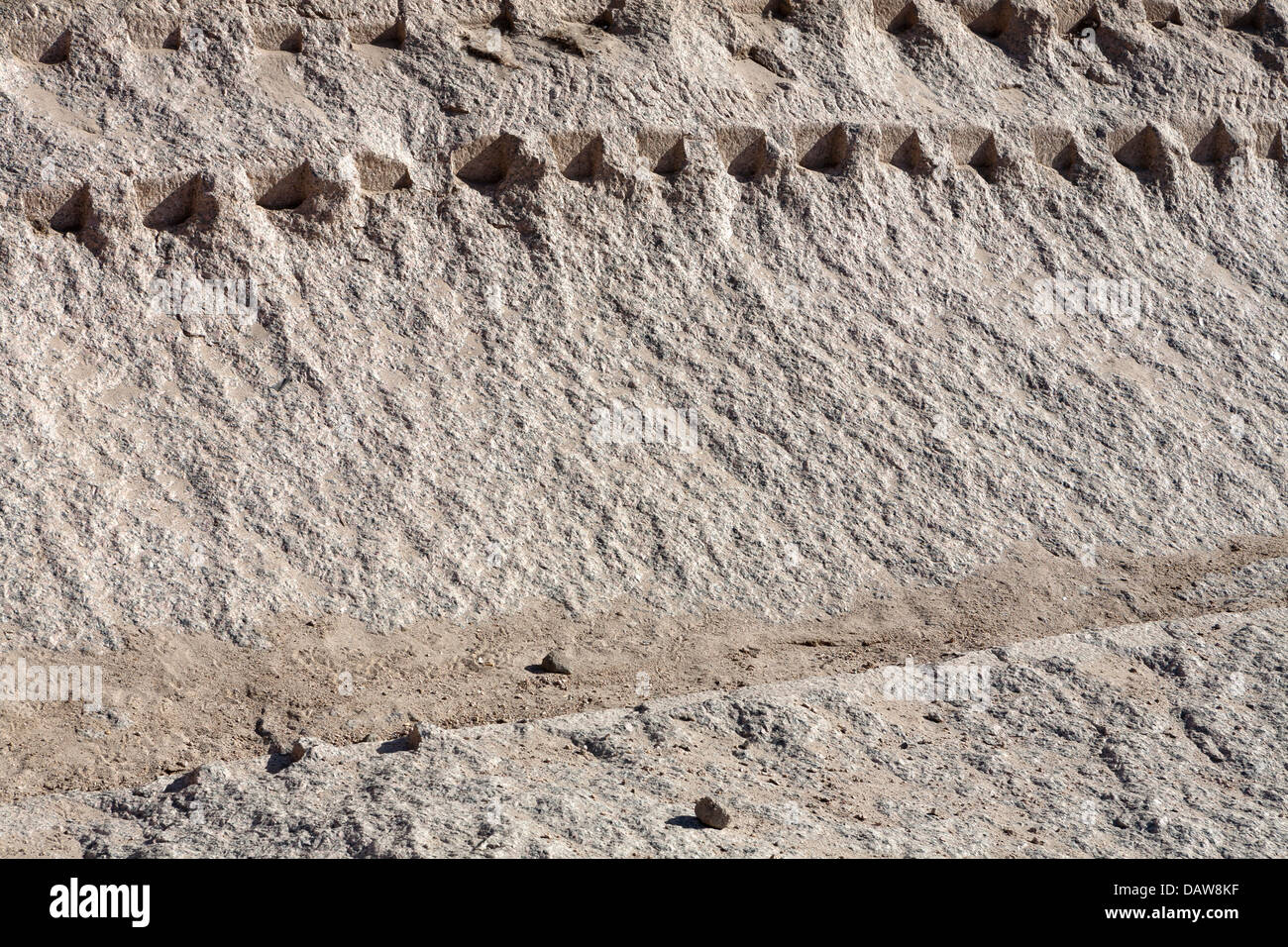 Steinbruch-arbeiten in der unvollendete Obelisk Open Air Museum, nördlichen Steinbrüche Assuan, Ägypten Stockfoto