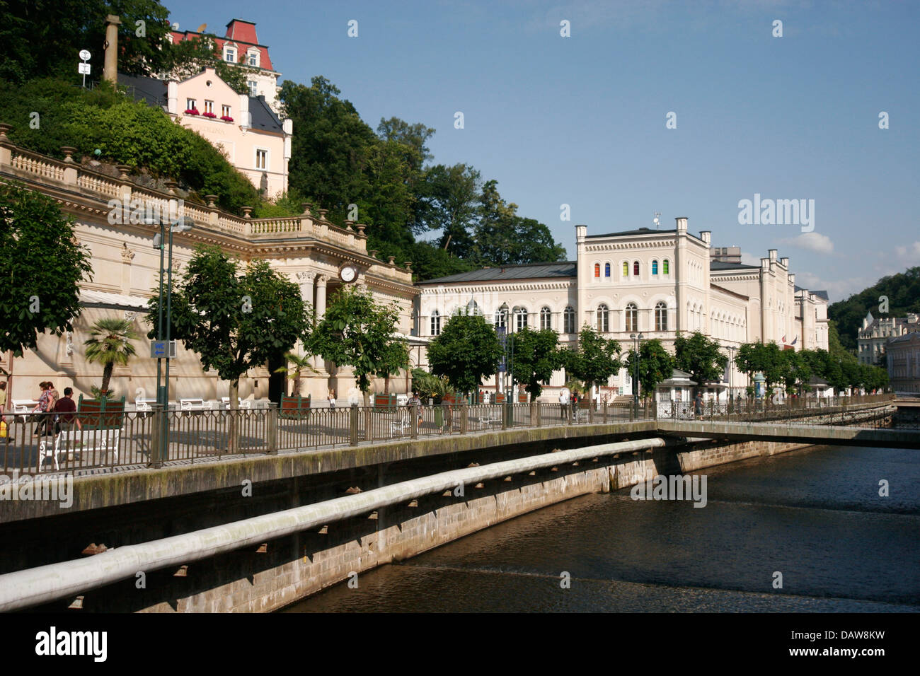 Neo-Renaissance Mühlenkolonnade (Mlýnská Kolonáda), Karlovy Vary, Tschechische Republik Stockfoto