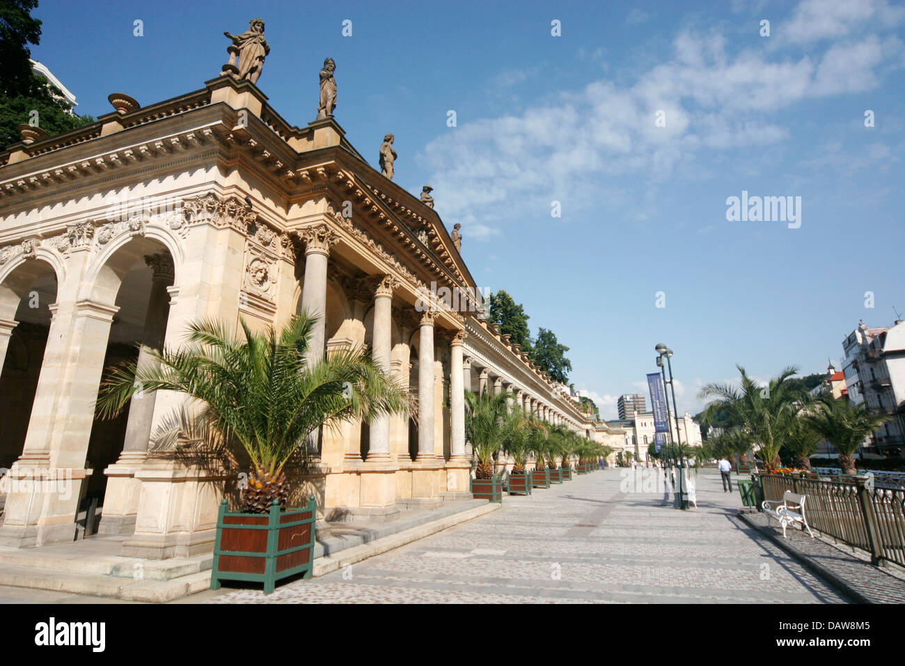 Neo-Renaissance Mühlenkolonnade (Mlýnská Kolonáda), Karlovy Vary, Tschechische Republik Stockfoto