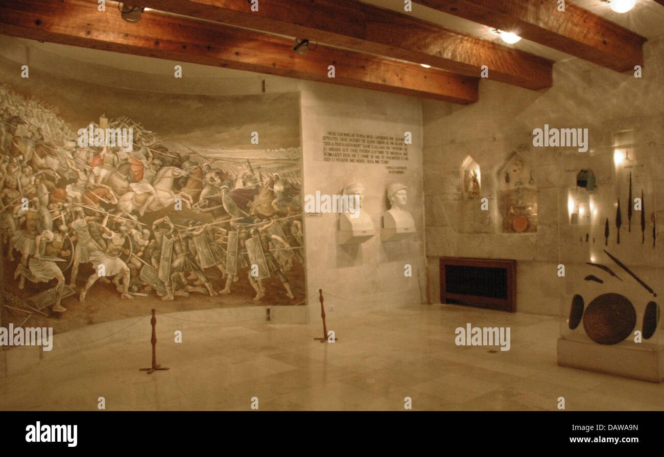 Albanien. Kruje. National Museum. Im Inneren. Kruje Burg. Stockfoto