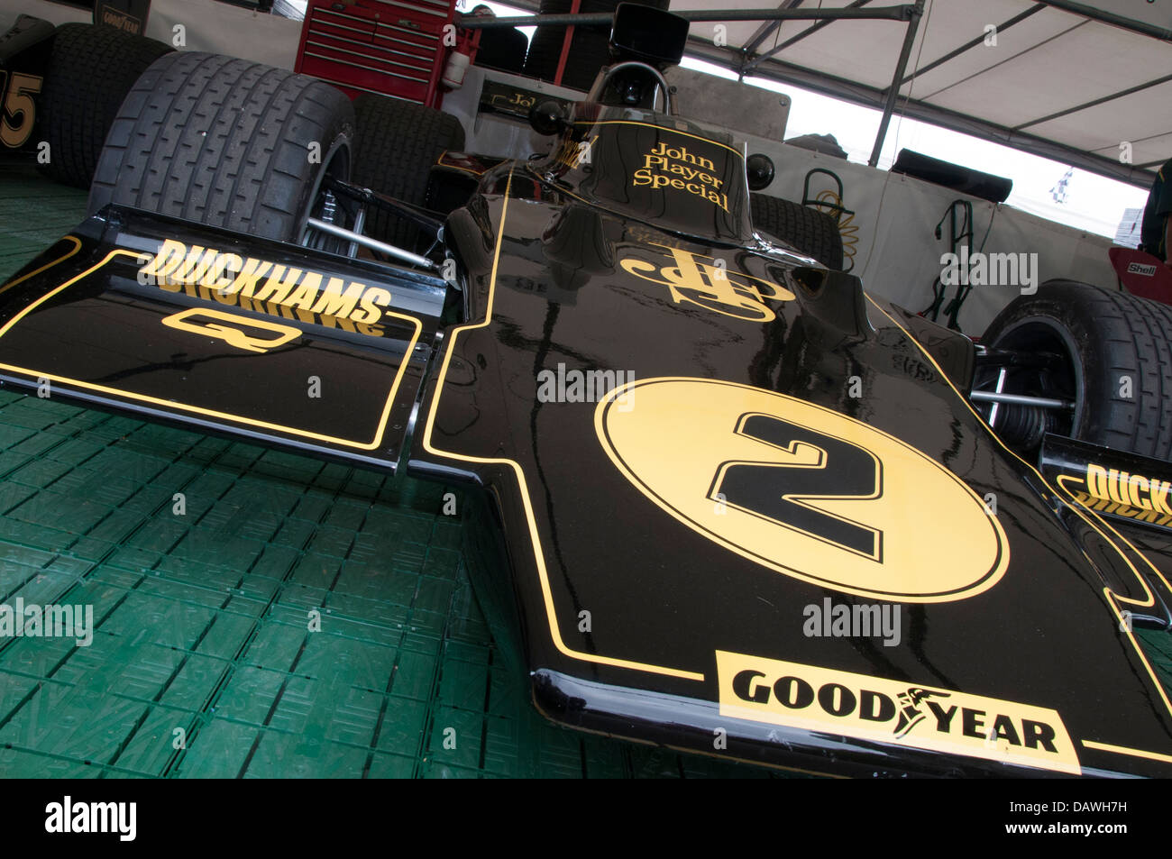 JPS Lotus 72 im Fahrerlager beim Goodwood Festival Of Speed Stockfoto
