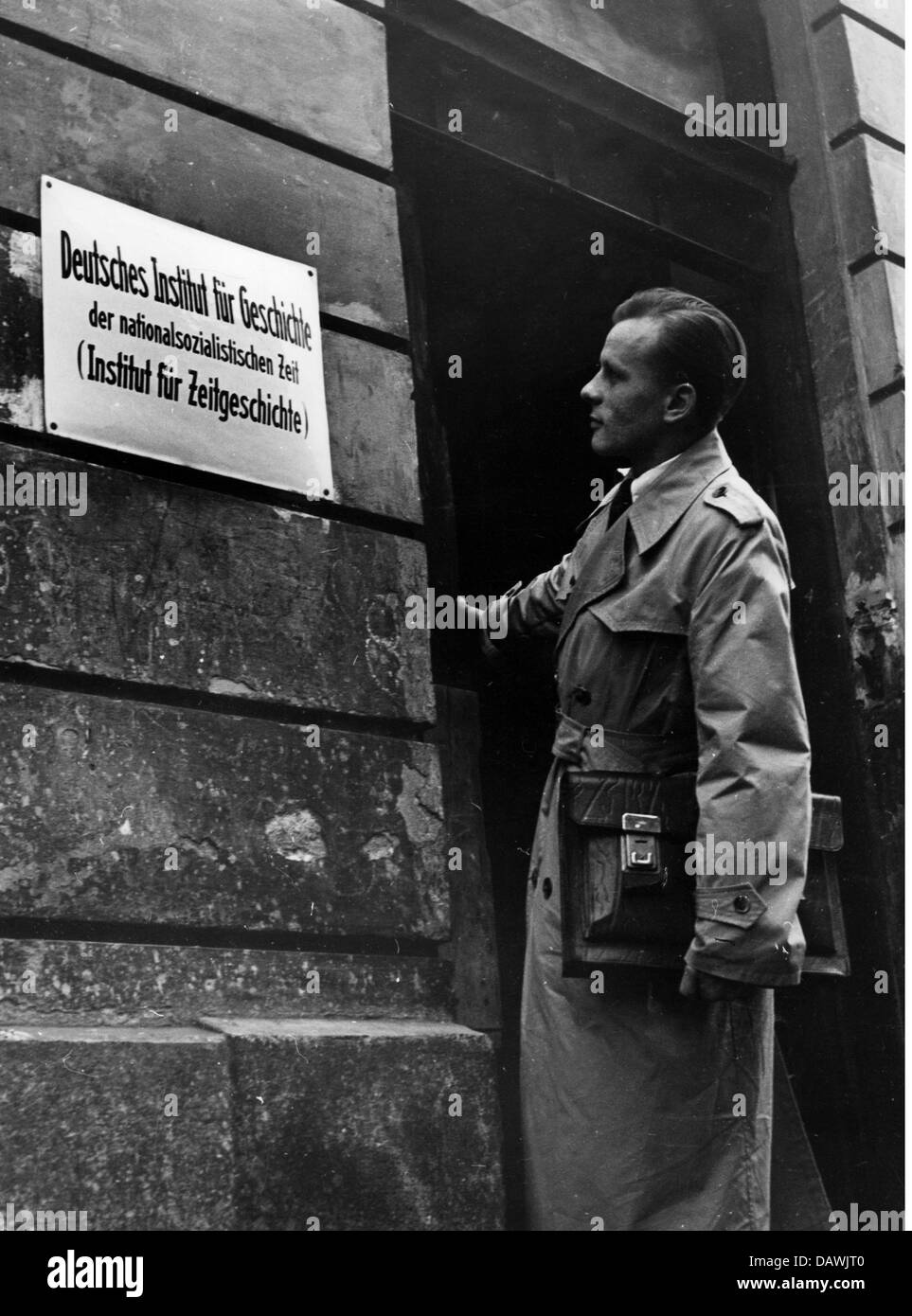 Wissenschaft, Geschichte, Institut für Zeitgeschichte, München, Deutschland, Eingang, Reitmorstraße, um 1950, Zusatz-Rechteklärung-nicht vorhanden Stockfoto