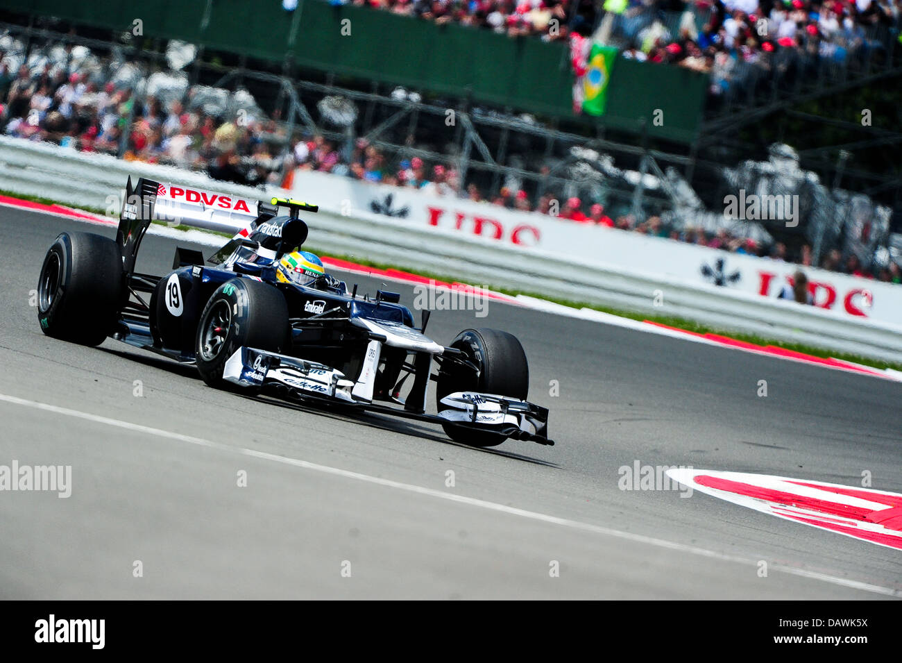 Bruno Senna, Williams F1, an der Schleife während der 2012 British Grand Prix in Silverstone Stockfoto
