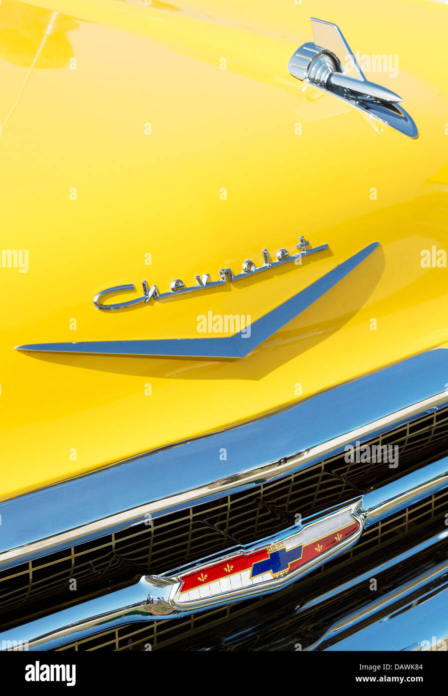 1957 Chevrolet Bel Air. Chevy. Amerikanische Oldtimer Stockfoto