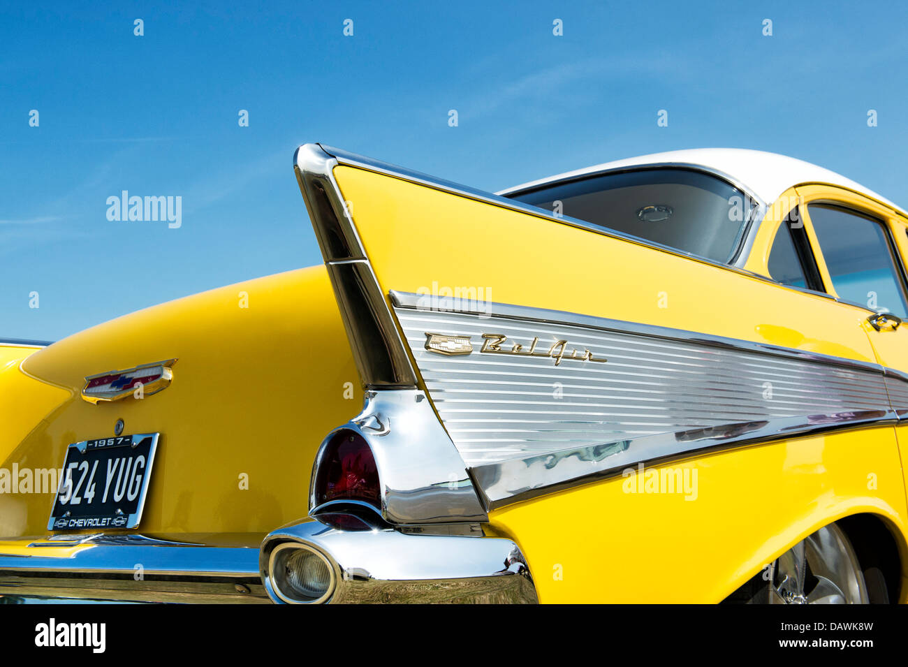 1957 Chevrolet Bel Air. Chevy. Amerikanische Oldtimer Stockfoto