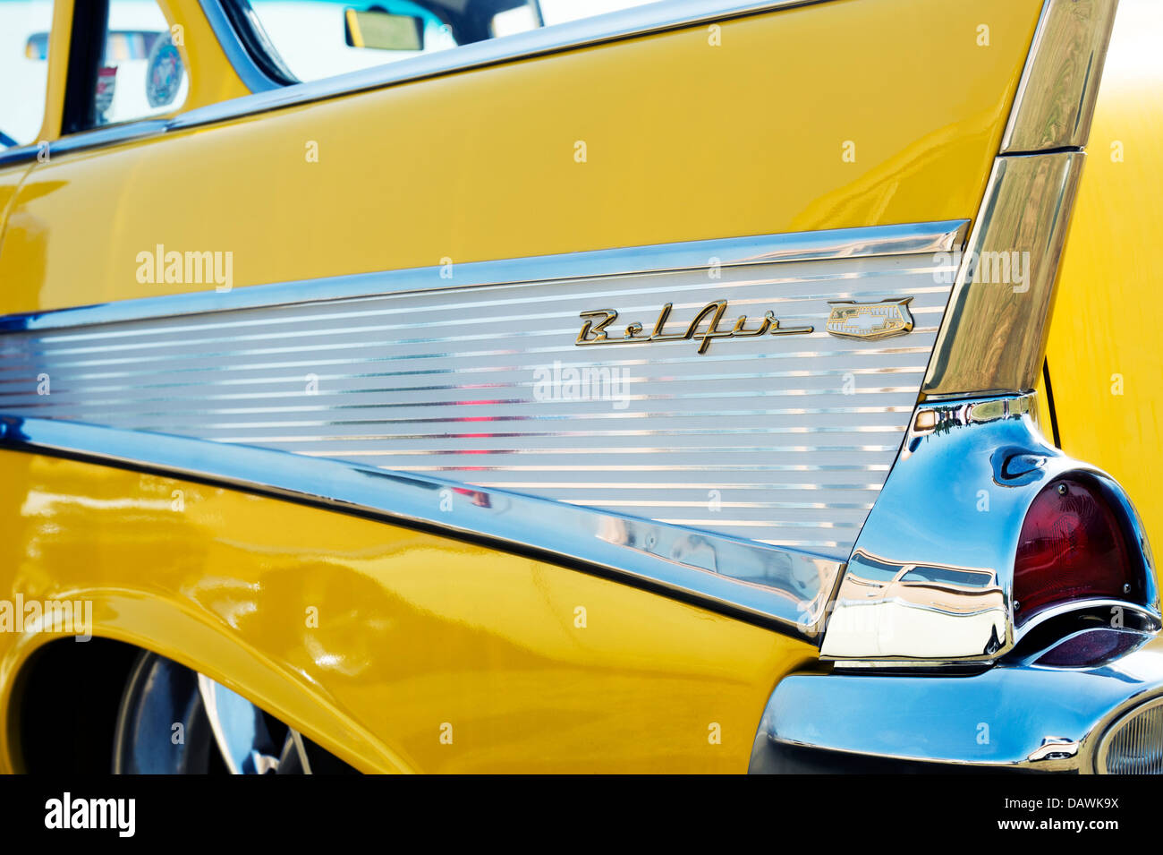 1957 Chevrolet Bel Air. Chevy. Amerikanische Oldtimer Stockfoto
