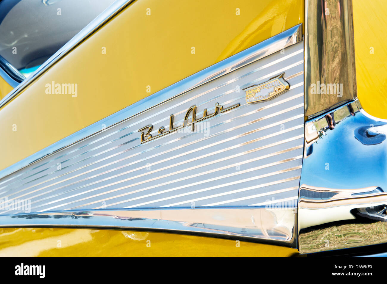 1957 Chevrolet Bel Air. Chevy. Amerikanische Oldtimer Stockfoto