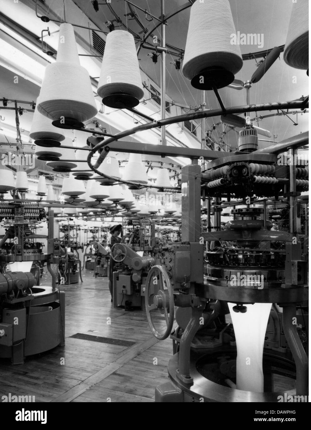 Industrie, Textil, Schiesser, Fabrik, Radolfzell, Deutschland, 1961, Zusatz-Rechteklärung-nicht lieferbar Stockfoto