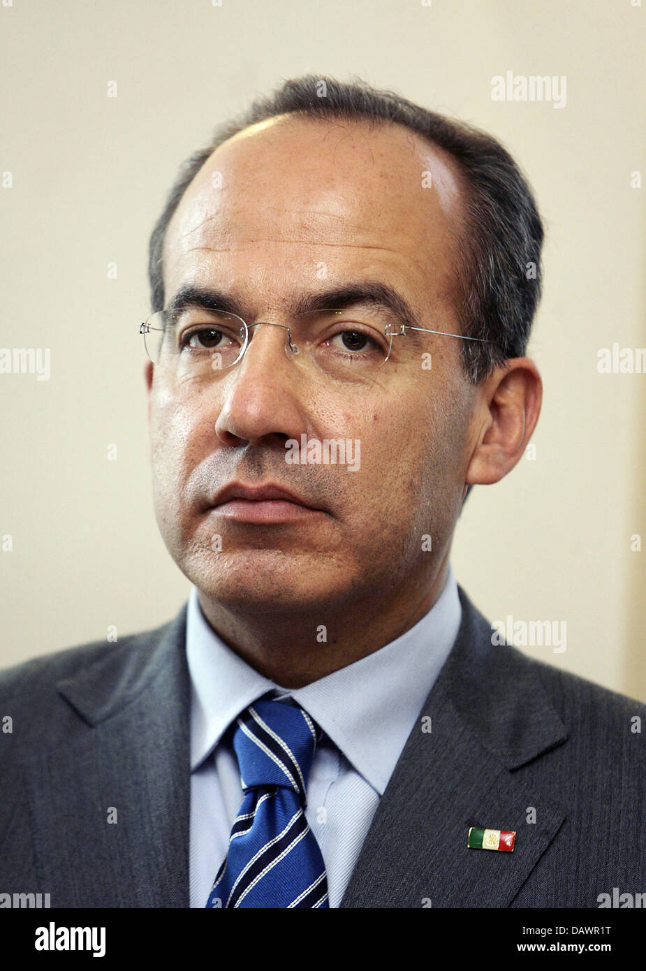 Mexikanischer Präsident Felipe Calderon 6. Juni 2007 in Stuttgart, Deutschland, abgebildet. Foto: Marijan Murat Stockfoto