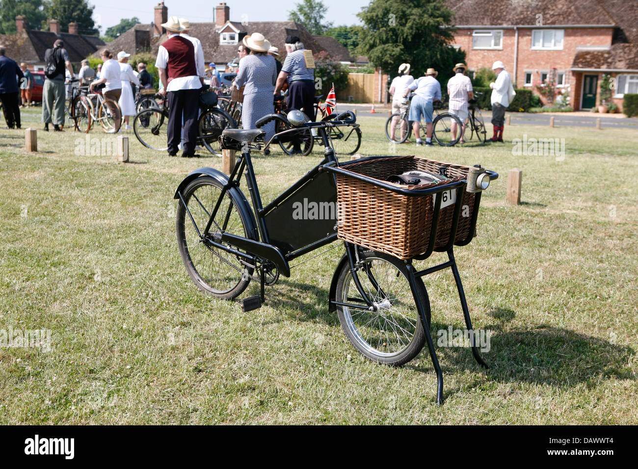 Vintage Fahrrad Träger/Trades, auch bekannt als Metzger Velo oder Bäcker-Bike. Stockfoto