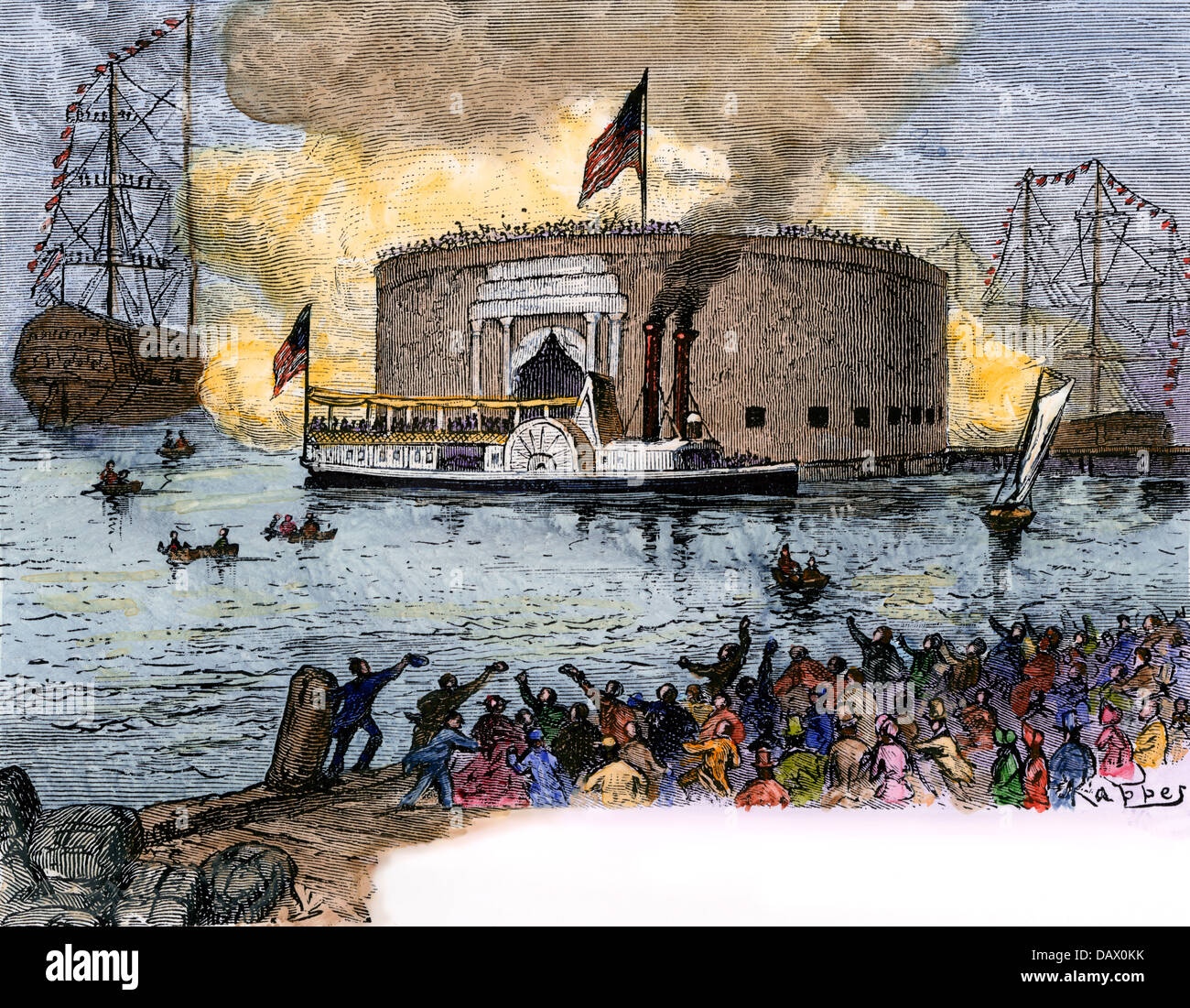 Lafayette Landung in New York seine Grand Tour durch die USA, 1824 zu
