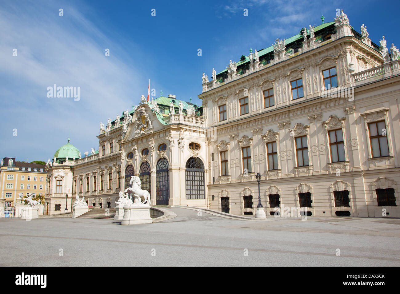 Wien - Schloss Belvedere im Morgenlicht Stockfoto
