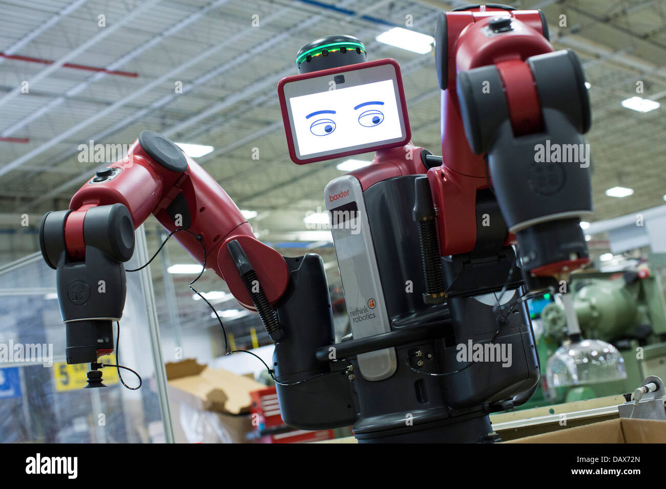 Baxter der Roboter von Rethink Robotics werkseitig Kunststoffspritzerei  Rodon Gruppe gemacht Stockfotografie - Alamy