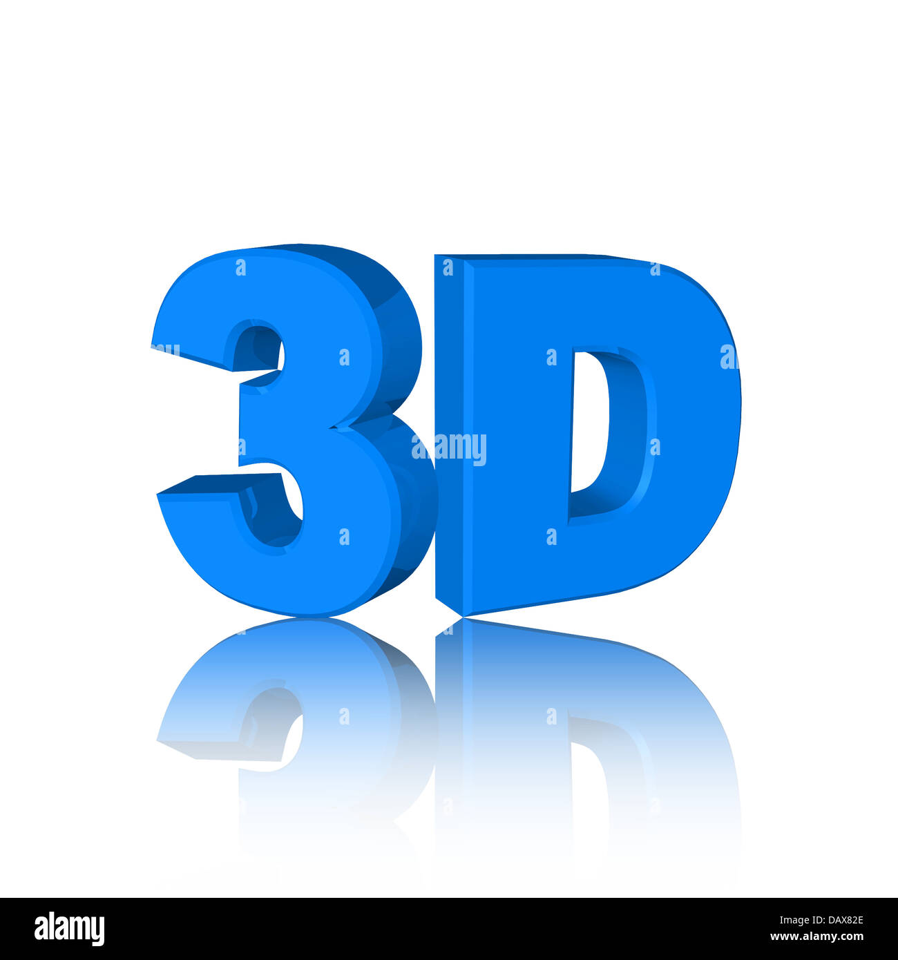 3D Zeichen isoliert Stockfoto