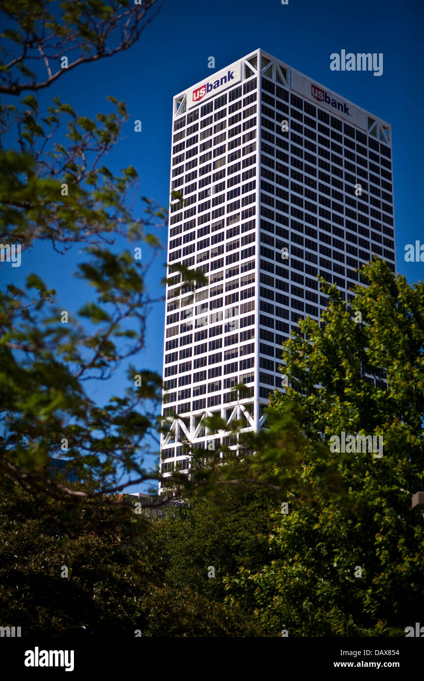 Der US-Bank Center sieht in Milwaukee, Wisconsin Stockfoto