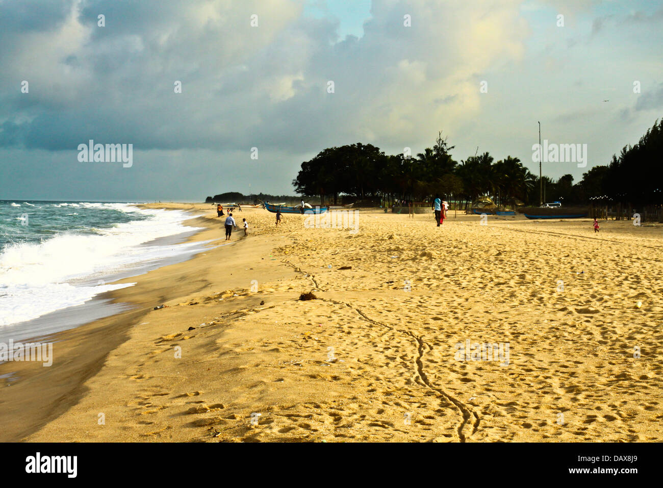 Kallady Strand in Batticaloa, Osten Sri Lankas. Stockfoto