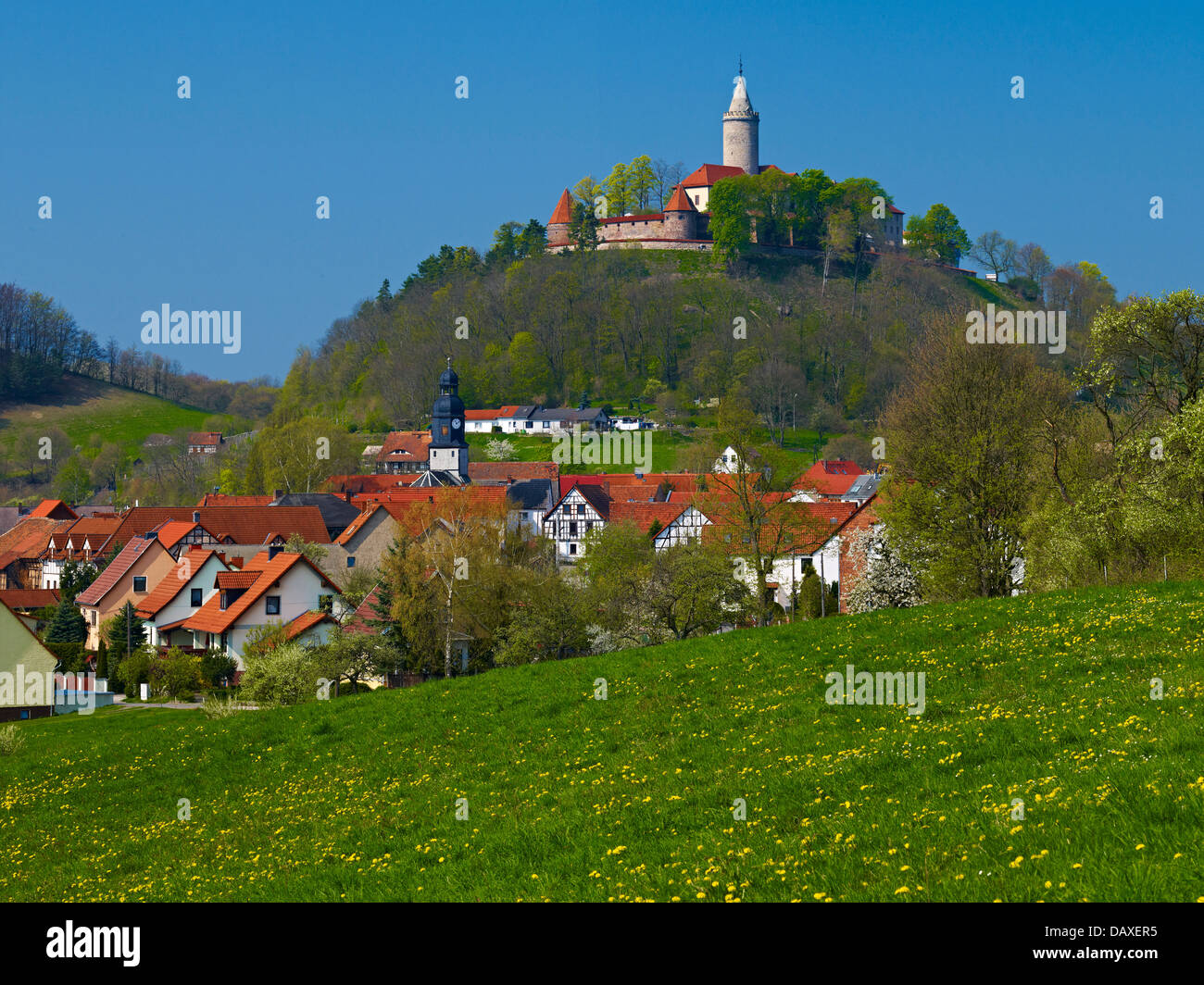 Seitenroda Leuchtenburg, Saale-Holzland-Kreis, Thüringen, Deutschland Stockfoto