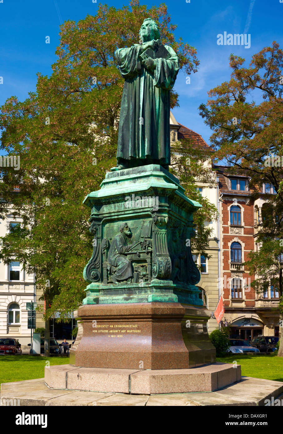 Luther Memorial, Karlsplatz, Eisenach, Thüringen, Deutschland Stockfoto