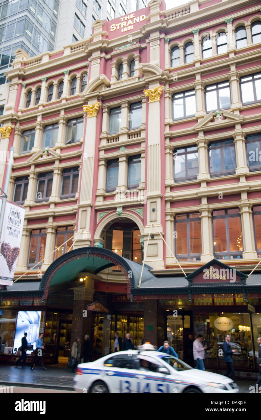 Strang Arcade-Geschäftshaus in Sydneys George Street, Australien, im Jahre 1891 erbaut und Opended im Jahre 1892 Stockfoto