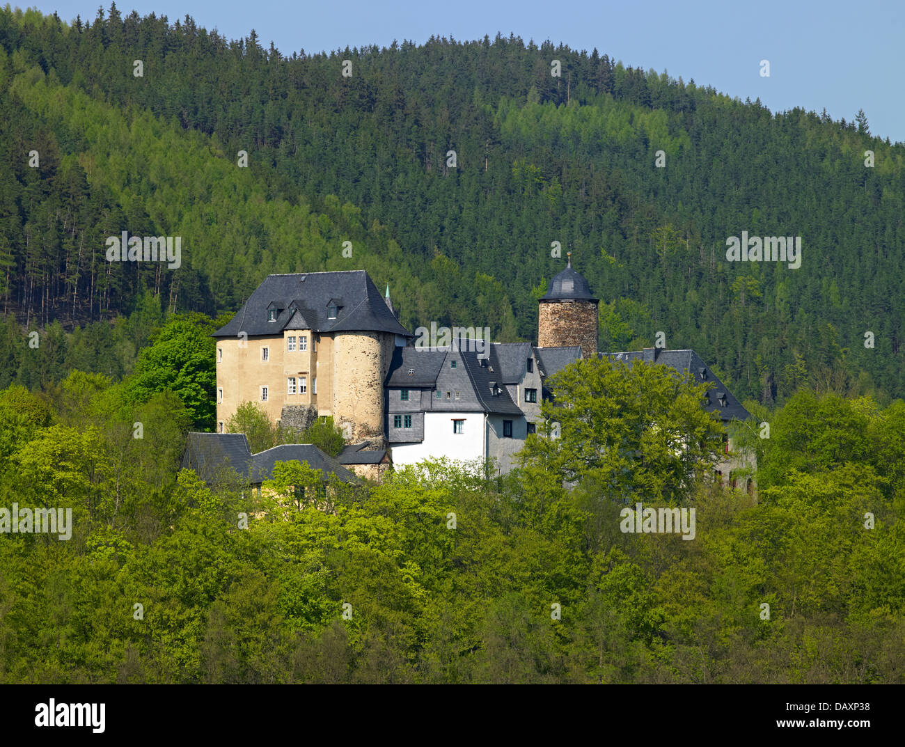 Schloss Friedensburg in Leutenberg, Thüringer Schiefergebirge, Thüringen, Deutschland Stockfoto