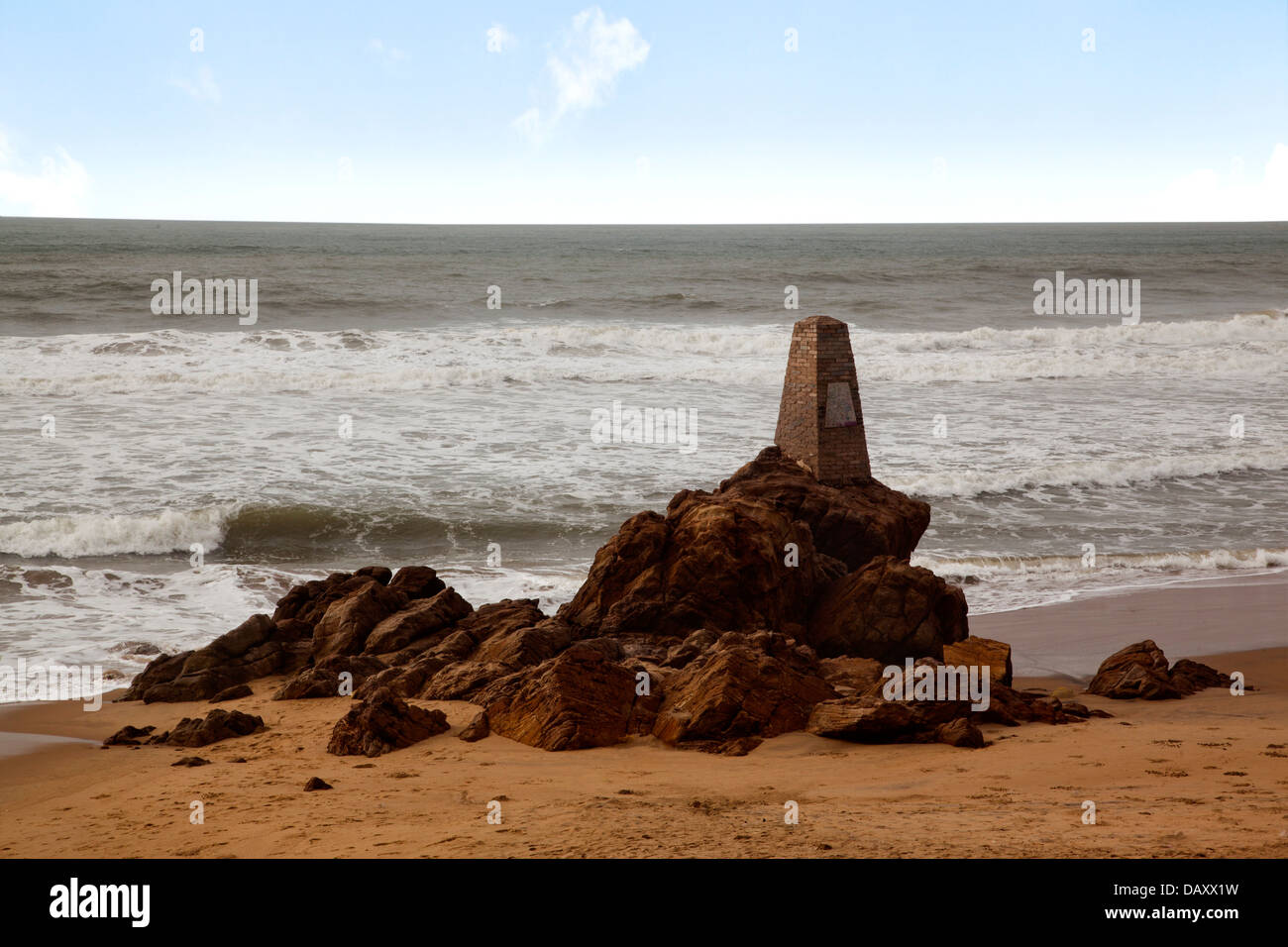 Felsen am Strand, Visakhapatnam, Andhra Pradesh, Indien Stockfoto