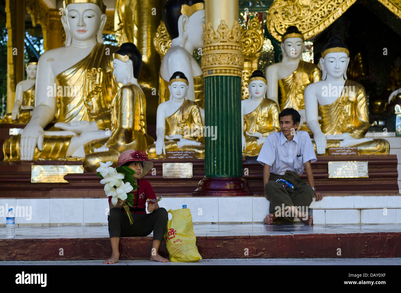 Shwedagon Pagode in Yangon, Birma Stockfoto
