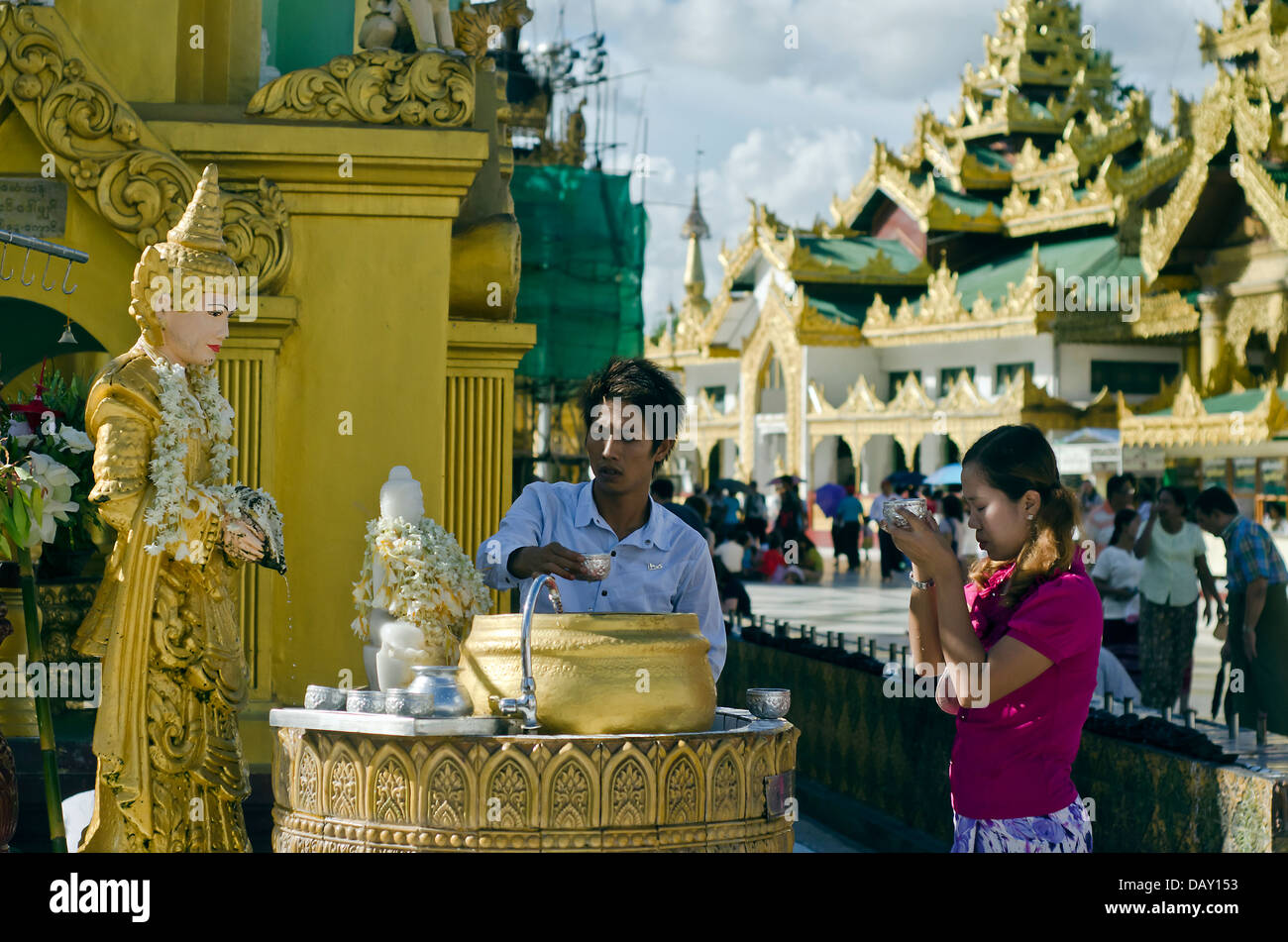 Shwedagon Pagode in Yangon, Birma Stockfoto
