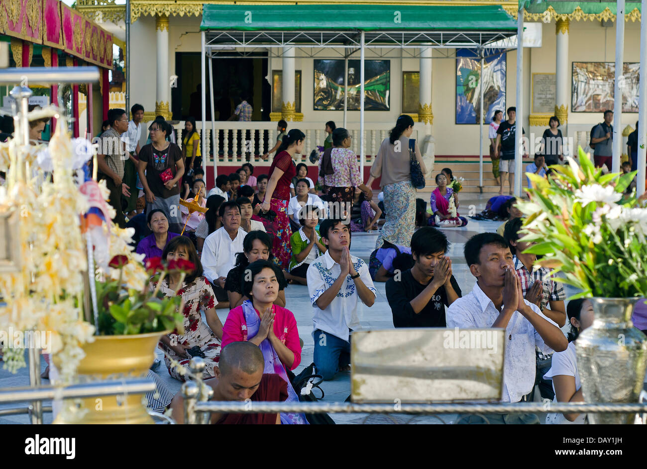 Shwedagon Pagode in Yangon, Birma Stockfoto