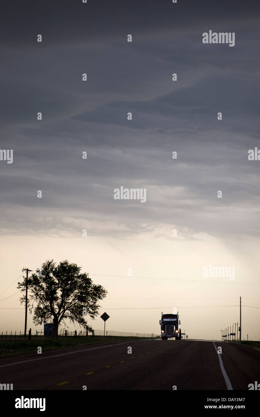 Stormy-Südautobahn Pampa, Texas Stockfoto